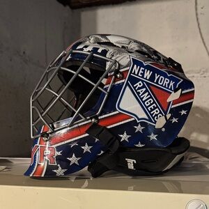 New York Rangers Hockey Helmet - Blue and Red
